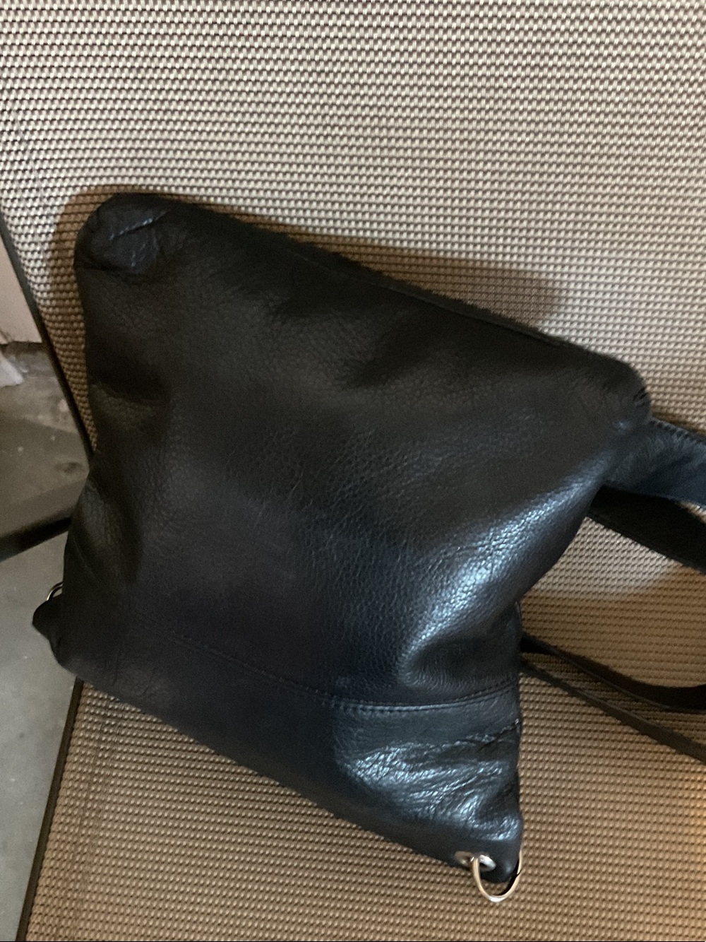 margot Black Pebbled Leather Crossbody with Front Zip Pocket - Picture 4 of 11